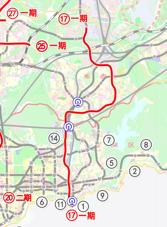 深圳地铁线路图17号线图片